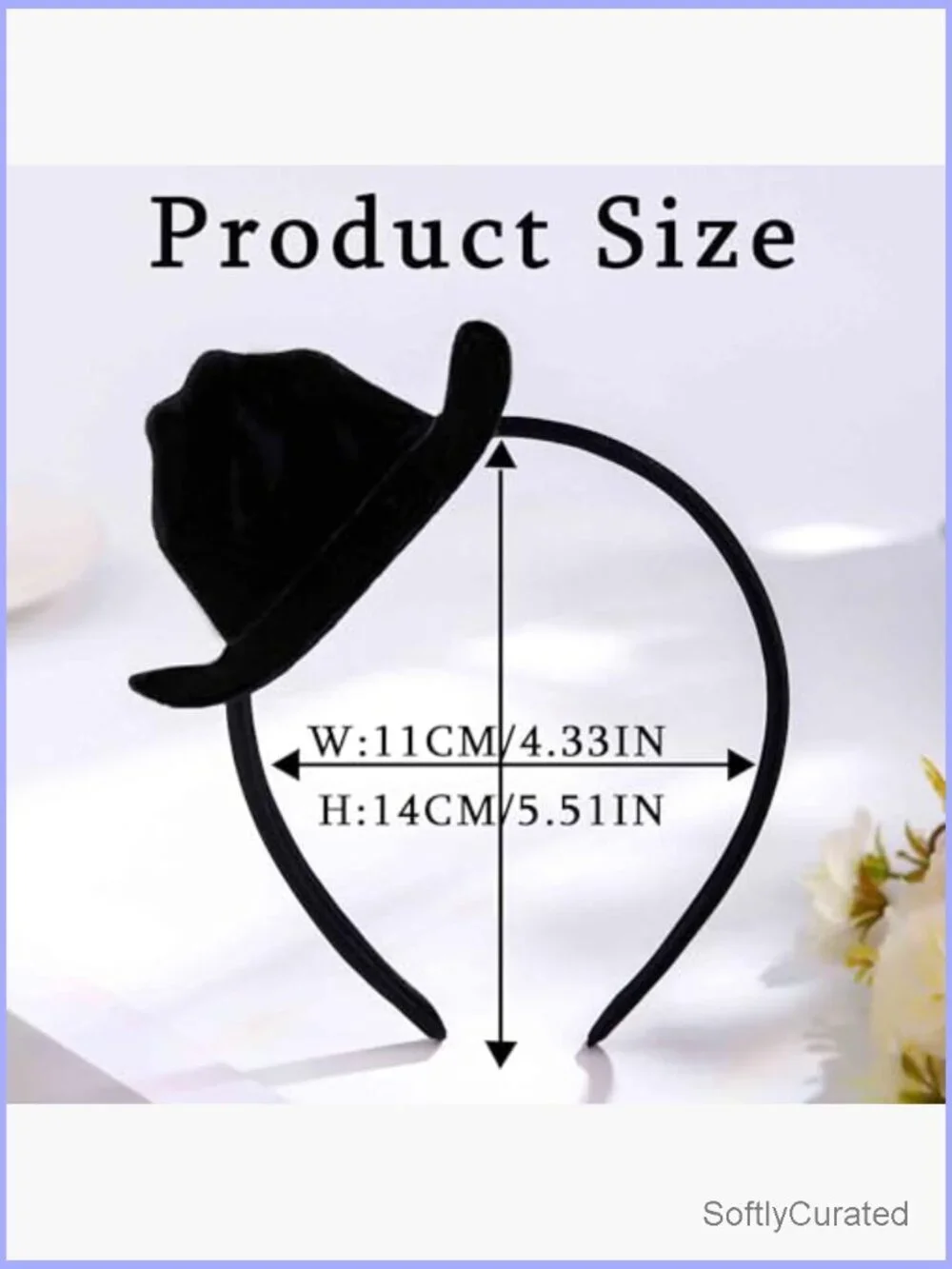 2 Pc Cowgirl Hat Headband Set Mini Cowboy Hat Hair Accessory